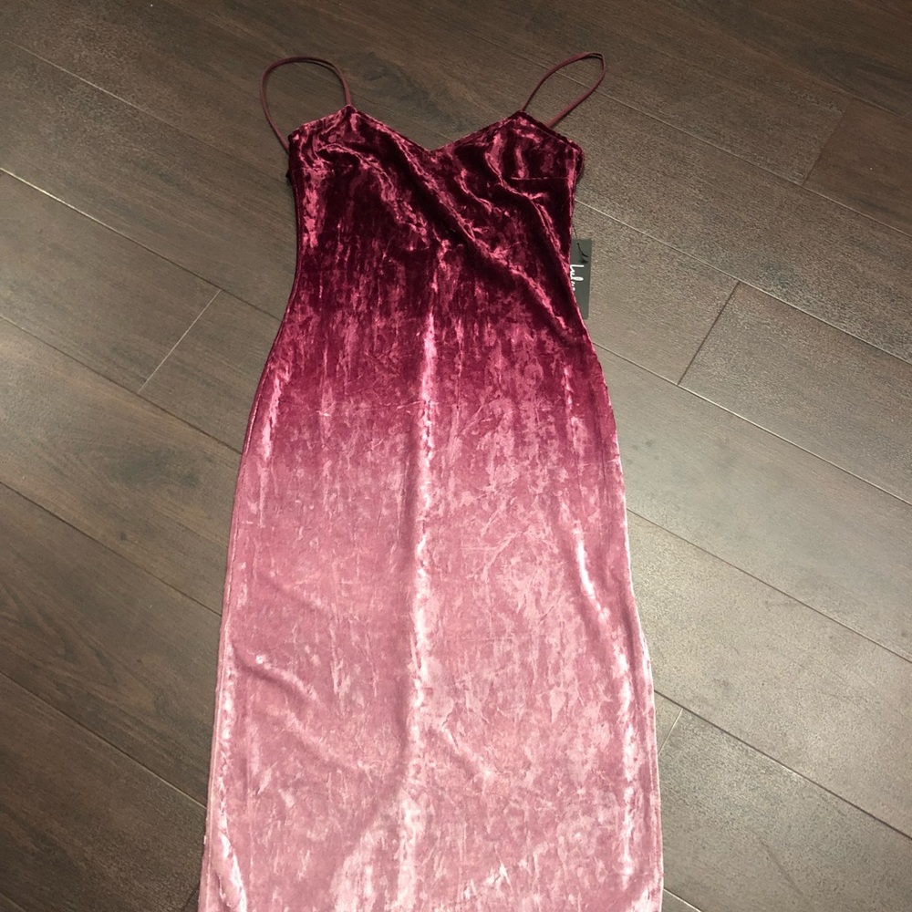 Velvet ombré dress